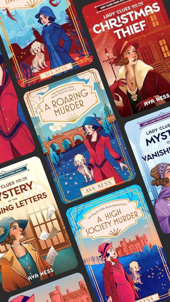 A collection of cozy mystery books by Ava Ness